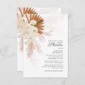 Boho Pampas Grass Terracotta Baby shower Kaart (Voorkant / Achterkant)