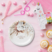 Boho Pampas Grass Terracotta Floral dan niet parti Papieren Bordje (Feest)