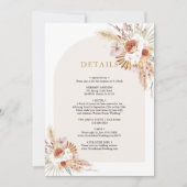 Boho Pampas Grass Terracotta - Uitnodiging (Voorkant)