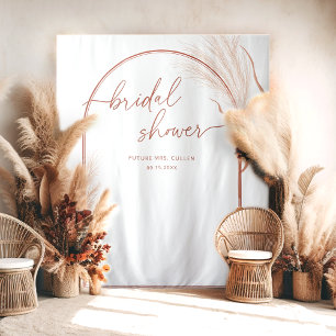 Boho Pampas Grass Terracotta Vrijgezellenfeest Ban Wandkleed