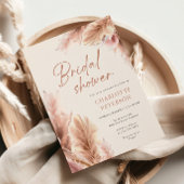 Boho Pampas Grass Terracotta Vrijgezellenfeest Kaart