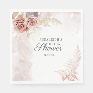 Boho Pampas Grass Terracotta Vrijgezellenfeest Pap Servet