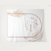 Boho Pampas Grass Terracotta Vrijgezellenfeest Wandkleed (Voorkant (horizontaal))