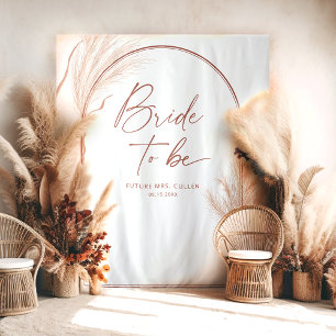 Boho Pampas Grass Terracotta Vrijgezellenfeest Wandkleed
