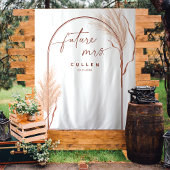 Boho Pampas Grass Terracotta Vrijgezellenfeest Wandkleed