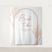 Boho Pampas Grass Terracotta Vrijgezellenfeest Wandkleed (Voorkant)