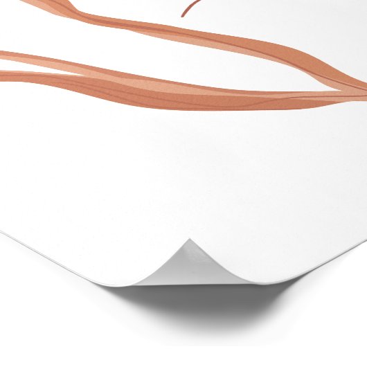 Boho Pampas Grass Terracotta Vrijgezellenfeest Wel Poster (Hoek)