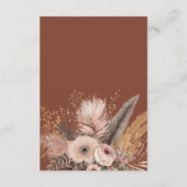 Boho Pampas Grass Terracotta Wedding Details Informatiekaartje (Achterkant)