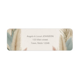 Boho Pampas Grass Terracotta Wedding Etiket