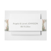 Boho Pampas Grass Terracotta Wedding Uitnodigingen Wikkel (Voorkant Voorbeeld)