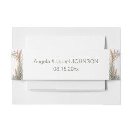 Boho Pampas Grass Terracotta Wedding Uitnodigingen Wikkel