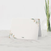 Boho Pampas Grass Thank You Card | Neutral Beige Bedankkaart (Achterkant)