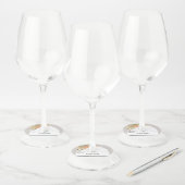 Boho Pampas Grass Tropical Earthy Wedding Wijnglaslabel (Set)