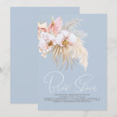 Boho Pampas Grass Tropical Flowers Vrijgezellenfee Kaart (Voorkant / Achterkant)