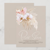 Boho Pampas Grass Tropical Flowers Vrijgezellenfee Kaart (Voorkant / Achterkant)