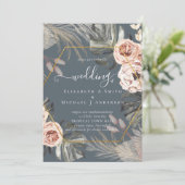 BOHO PAMPAS GRASS TROPICAL Weddenschap (Staand voorkant)