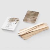 Boho Pampas Grass Trouwprogramma Hand Fan Handwaaier (Niet-gemonteerd)