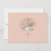 Boho Pampas Grass Twinkle Weddenschap Details Kaart (Achterkant)