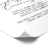 Boho Pampas Grass Unplugged Ceremony Sign Poster (Hoek)