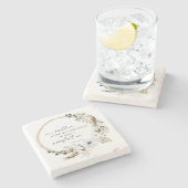 Boho Pampas Grass Verse God zal je complimenteren Stenen Onderzetter (Zijkant)