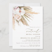 Boho Pampas Grass Virtual Bridal Shower Kaart (Voorkant)
