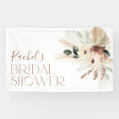 Boho Pampas Grass Vrijgezellenfeest Backdrop Banne Spandoek (Horizontaal)
