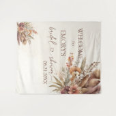 Boho Pampas Grass Vrijgezellenfeest Backdrop Wandkleed (Voorkant (horizontaal))