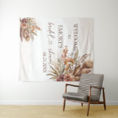 Boho Pampas Grass Vrijgezellenfeest Backdrop Wandkleed (In Situ (horizontaal))