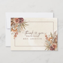 Boho pampas grass vrijgezellenfeest bedankje bedankkaart