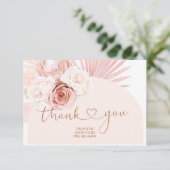 Boho Pampas Grass vrijgezellenfeest bedankt je kaa RSVP Kaartje (Staand voorkant)