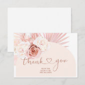 Boho Pampas Grass vrijgezellenfeest bedankt je kaa RSVP Kaartje (Voorkant / Achterkant)