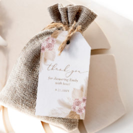 Boho Pampas Grass Vrijgezellenfeest Cadeaulabel