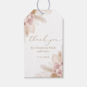 Boho Pampas Grass Vrijgezellenfeest Cadeaulabel (Voorkant)