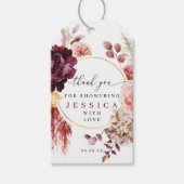 Boho Pampas Grass Vrijgezellenfeest Favor Gift Lab Cadeaulabel (Voorkant)