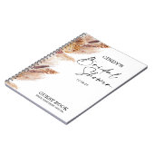 Boho Pampas Grass Vrijgezellenfeest Guest Notitieboek (Linkerzijde)
