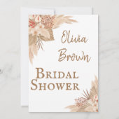 Boho Pampas Grass Vrijgezellenfeest Kaart (Achterkant)