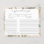 Boho Pampas Grass Vrijgezellenfeest Recipe Card (Voorkant)