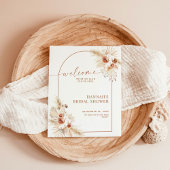 Boho Pampas Grass Vrijgezellenfeest Welkomstteken Poster