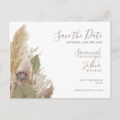 BOHO PAMPAS GRASS WATERVERF BEWAART DE DATUM BRIEFKAART (Voorkant)