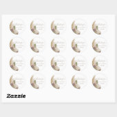 BOHO PAMPAS GRASS WATERVERF DANK U RONDE STICKER (Vel)