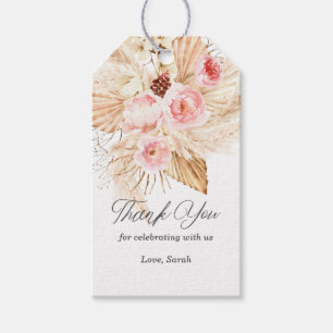 Boho Pampas Grass waterverf Floral Baby shower Cadeaulabel