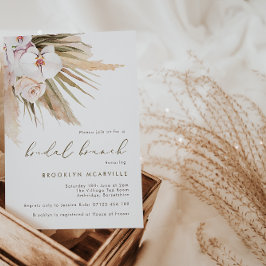Boho Pampas Grass Waterverf Floral Bridal Brunch Kaart