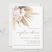 Boho Pampas Grass Waterverf Floral Couples Shower Kaart (Voorkant)