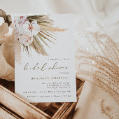 Boho Pampas Grass Waterverf Floral Vrijgezellenfee Kaart