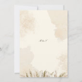 Boho Pampas Grass Waterverf Huwelijksuitnodiging Kaart (Achterkant)