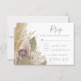 BOHO PAMPAS GRASS WATERVERF RSVP-KAART RSVP KAARTJE