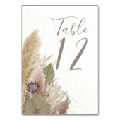 BOHO PAMPAS GRASS WATERVERF TABEL NUMMER KAART (Voorkant)