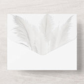 Boho Pampas Grass Wedding All In One Uitnodiging (Achterkant)