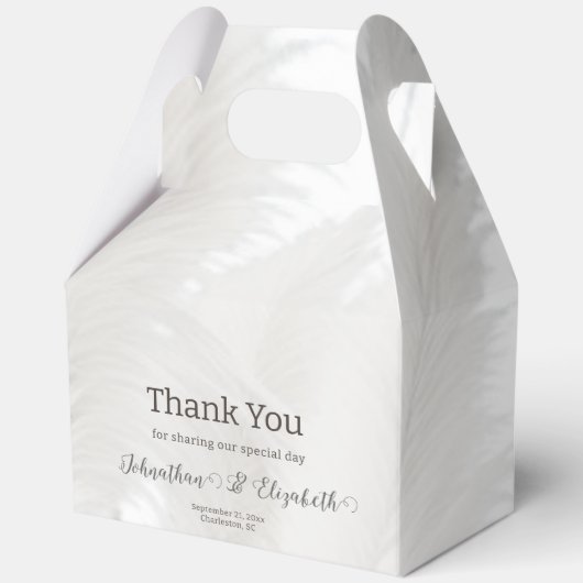 Boho Pampas Grass Wedding Bedankdoosjes (Voorkant)