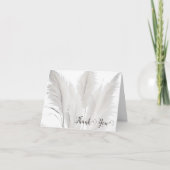 Boho Pampas Grass Wedding Bedankkaart (Voorkant)